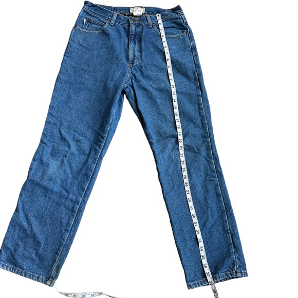 L. L. Bean Mens Classic Straight Leg Jeans with Plaid Flannel Lining‎ Size 31x29 - Picture 10 of 11